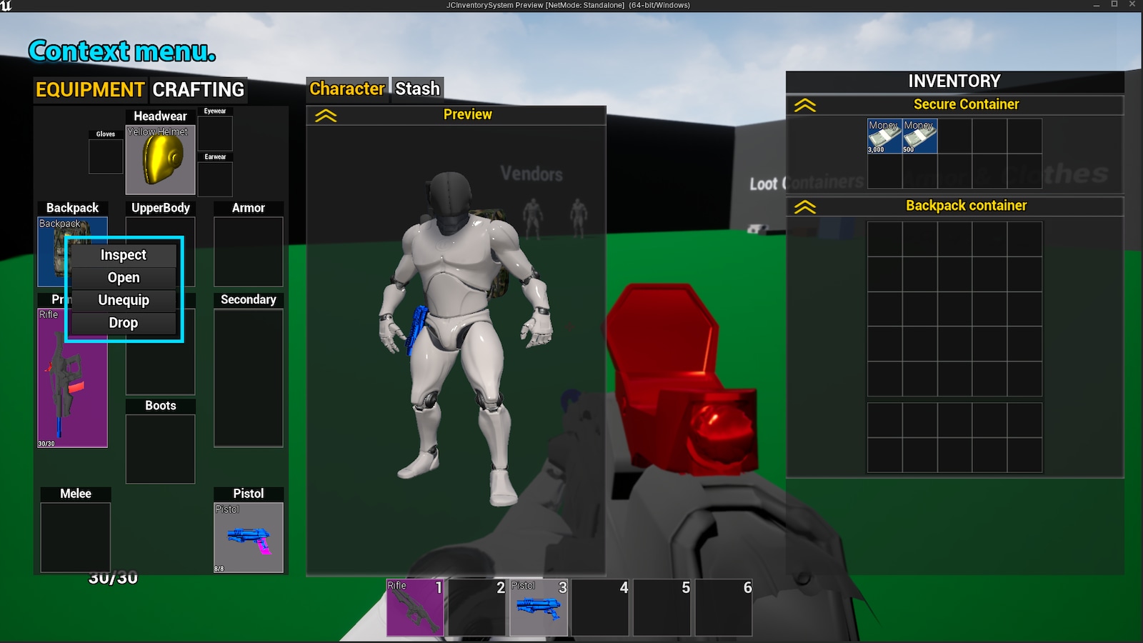 Advanced Jigsaw Inventory system in Blueprints UE Marketplace