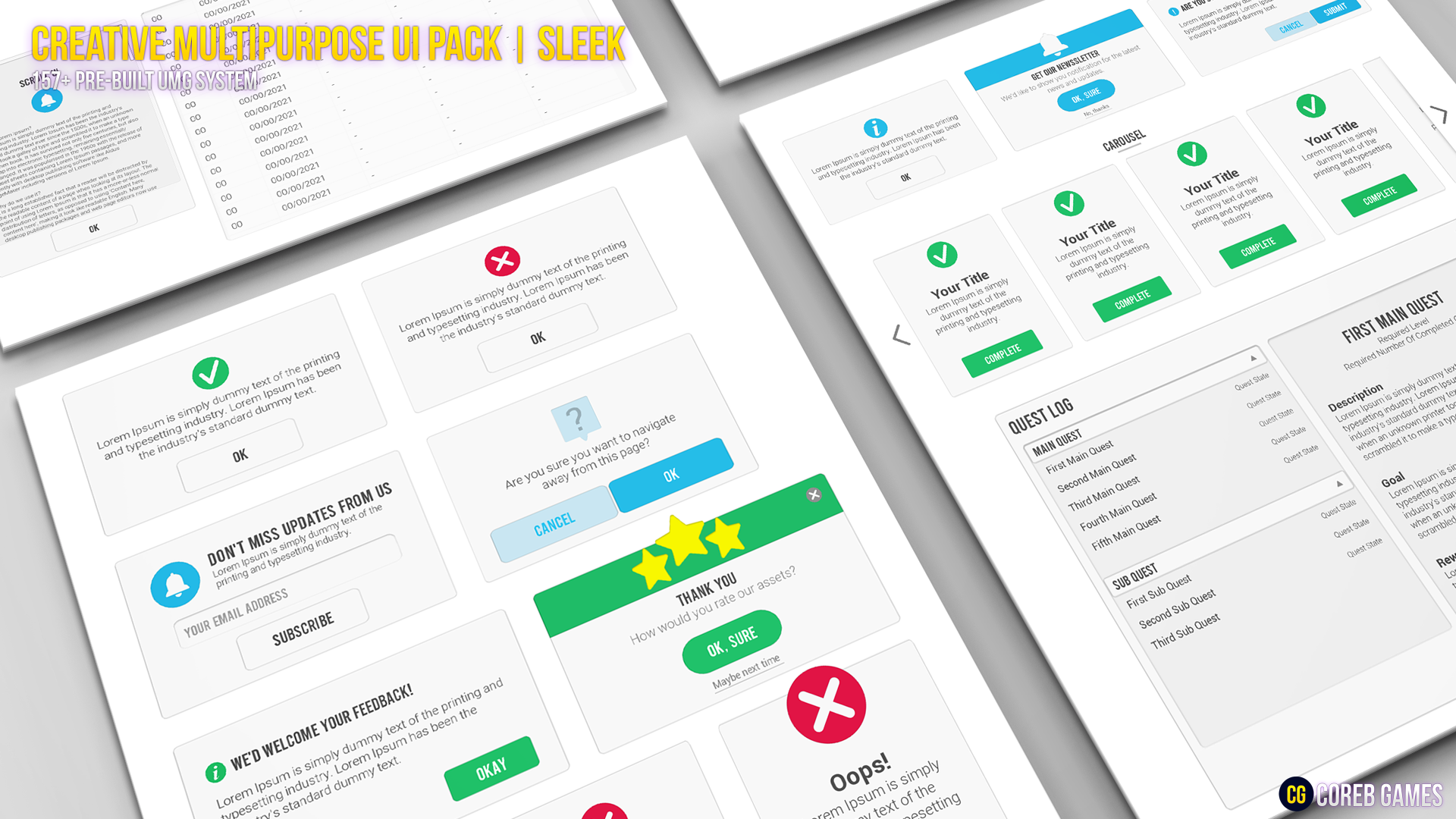 Multi Purpose UI (UMG) Pack - Sleek