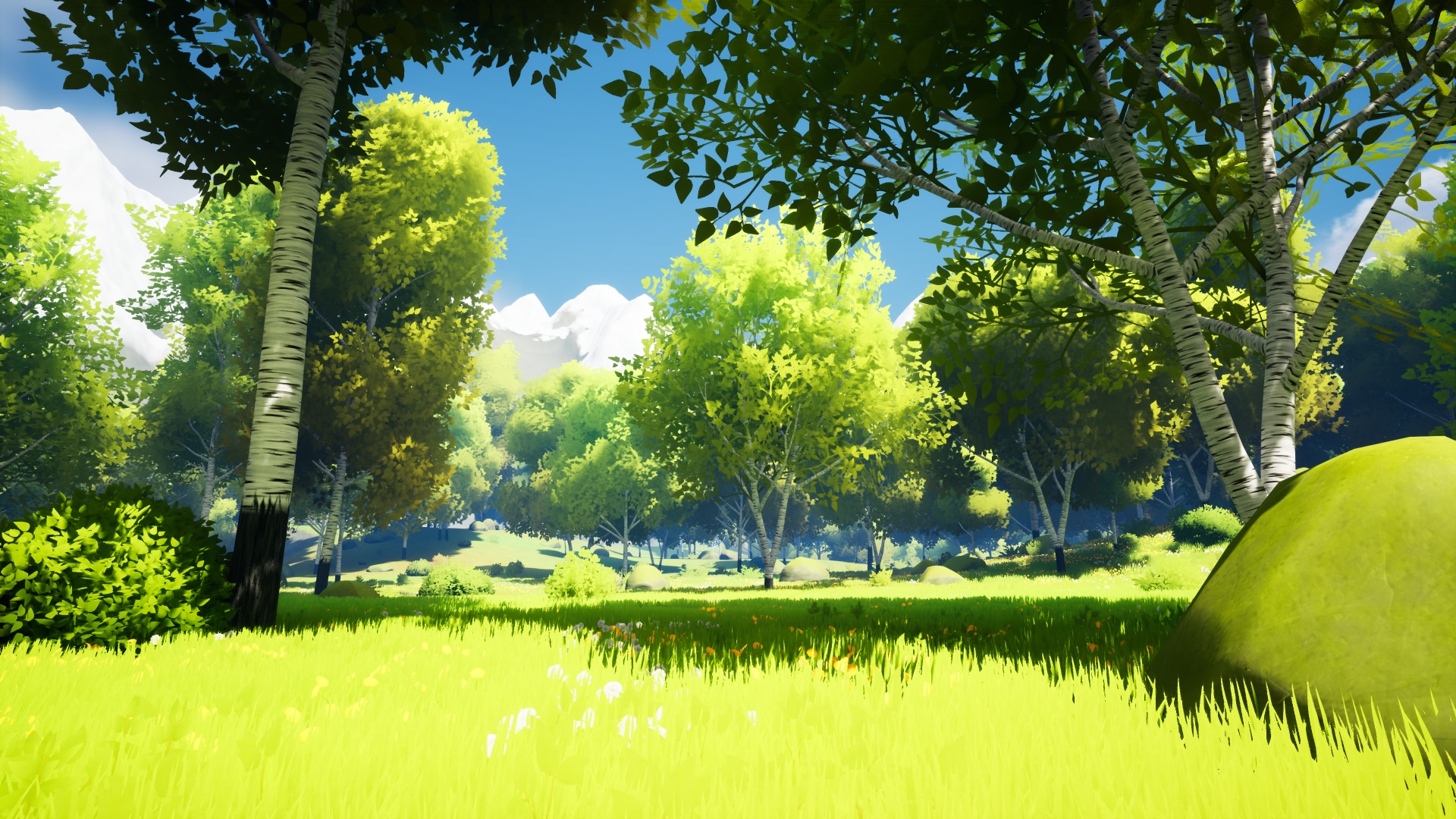 Stylized Birch Forest