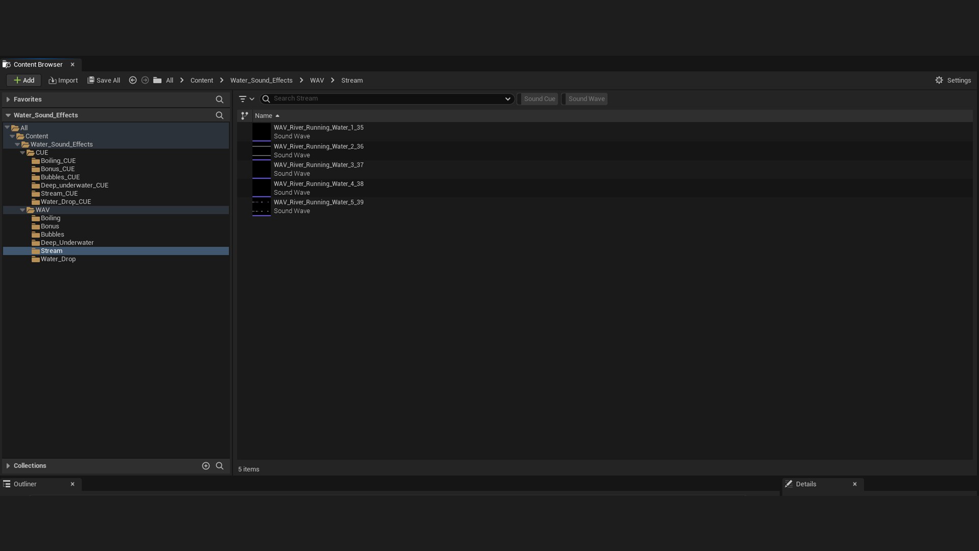 Water Sound Effects in Sound Effects - UE Marketplace