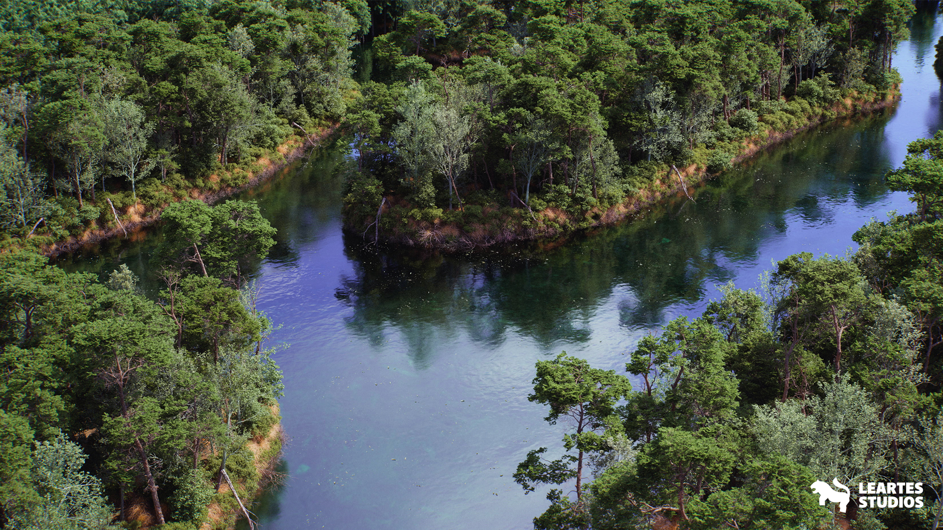 The Pine Environment (Foliage , Island , PCG , Nature , River )
