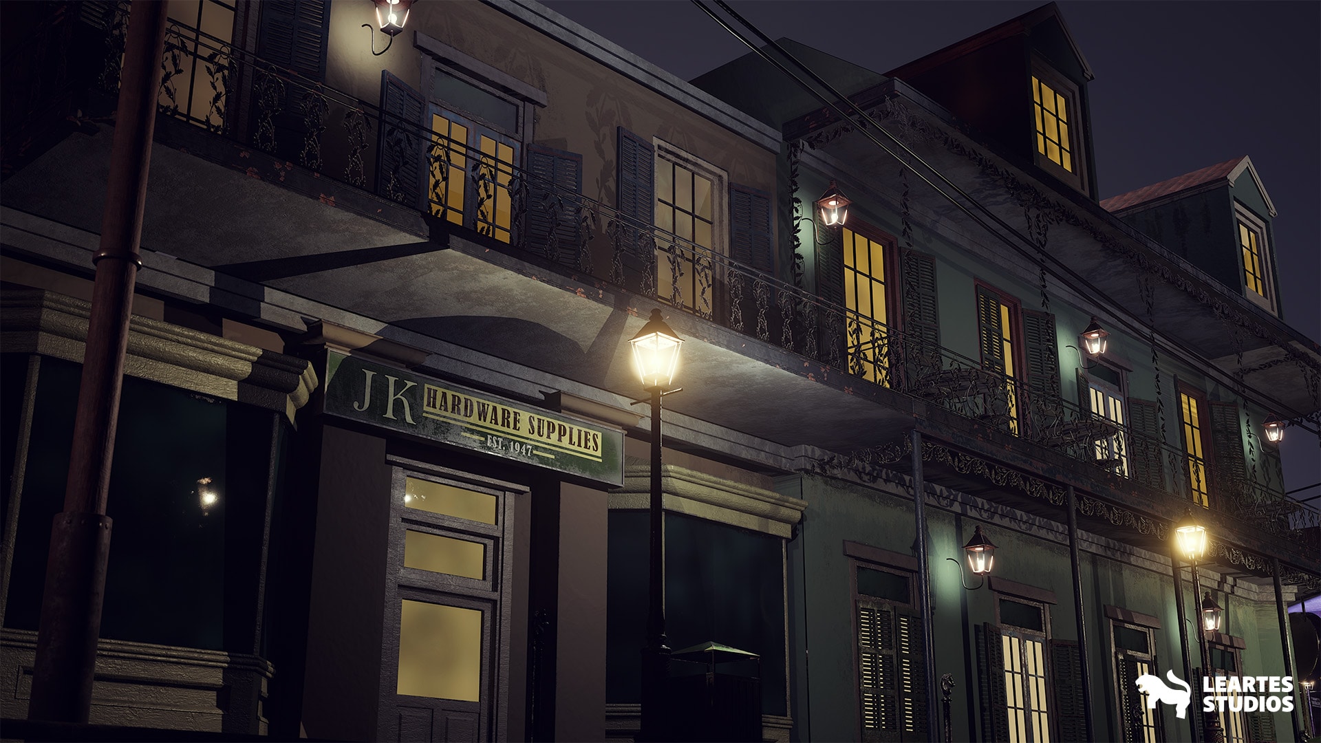 French Quarter Street Environment in Environments UE Marketplace