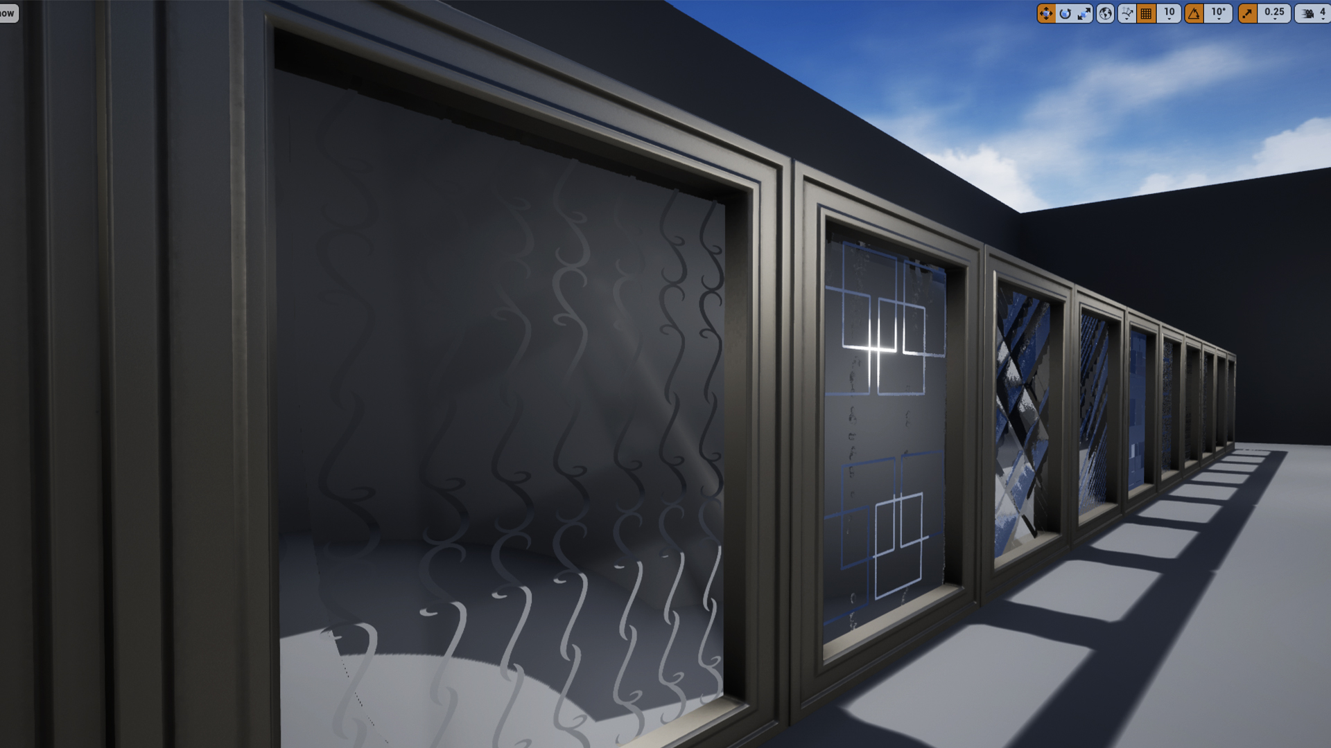 Decorative glass material