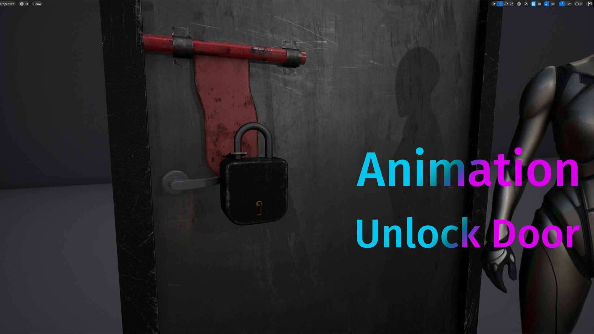Door Lock Animation in Blueprints UE Marketplace
