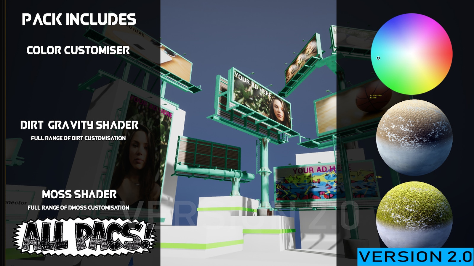Road Sign Billboard Generator Pack In Blueprints UE Marketplace