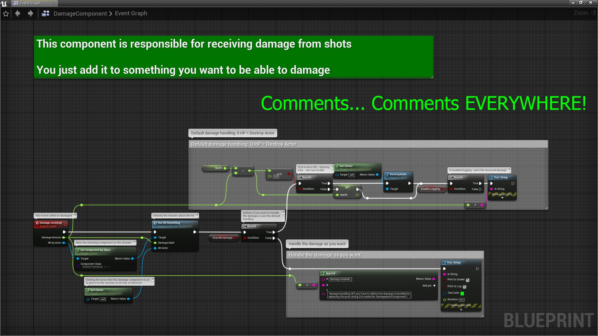 Custom Bullets & Damage Handling with Multiplayer in Blueprints - UE ...