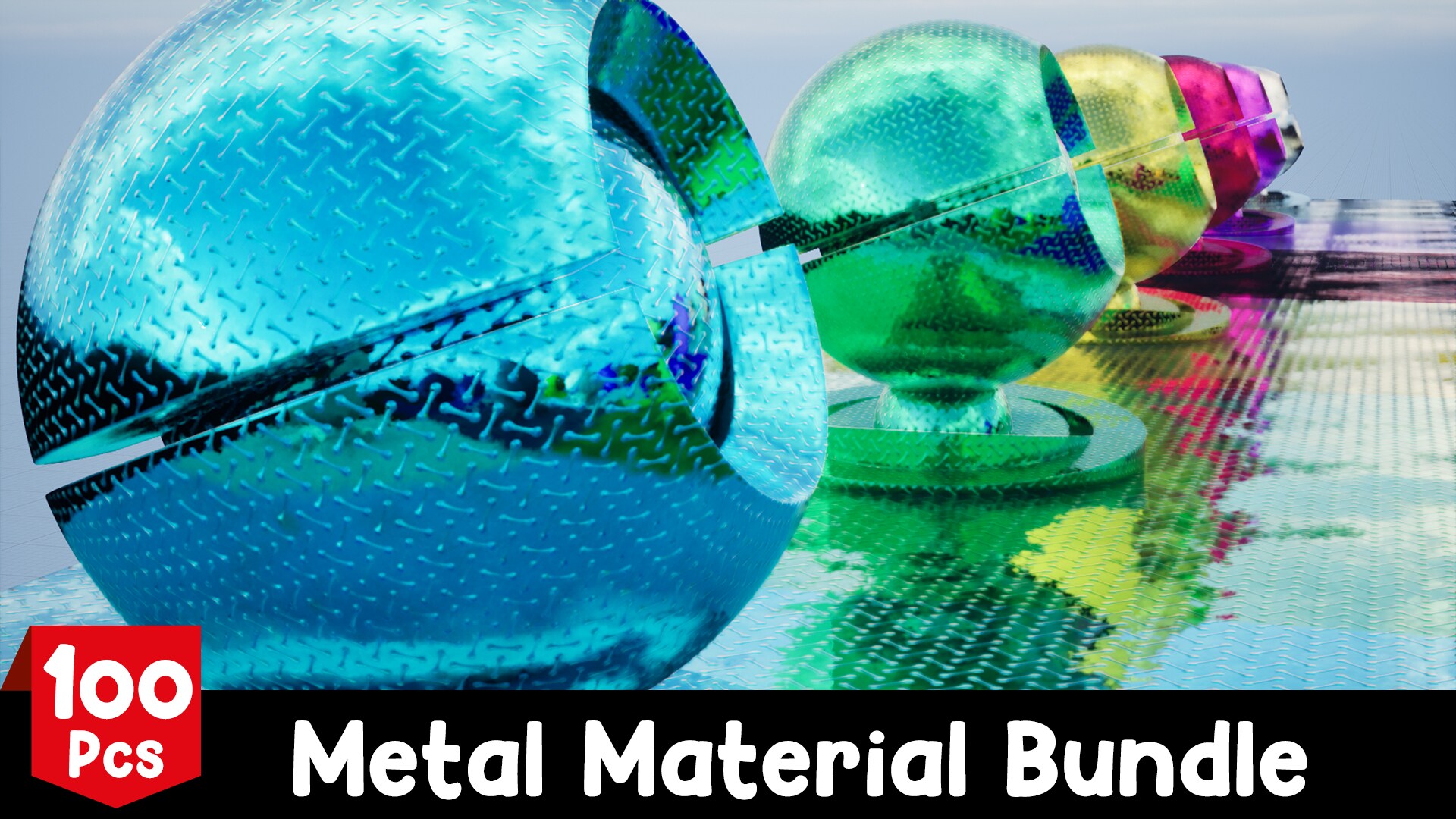 100 Realistic High Quality Metal Materials BUNDLE in Materials UE