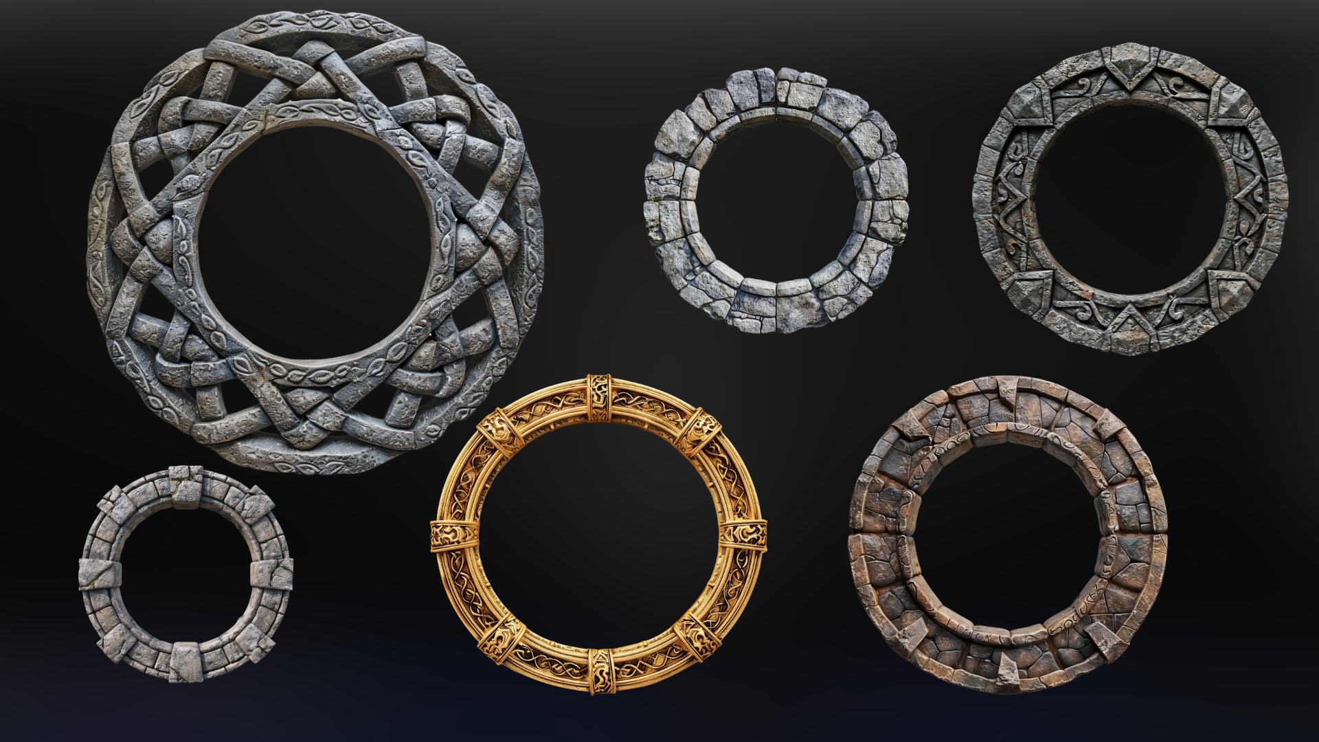 Stone Frames - Icon Pack：2Dアセット - UE マーケットプレイス