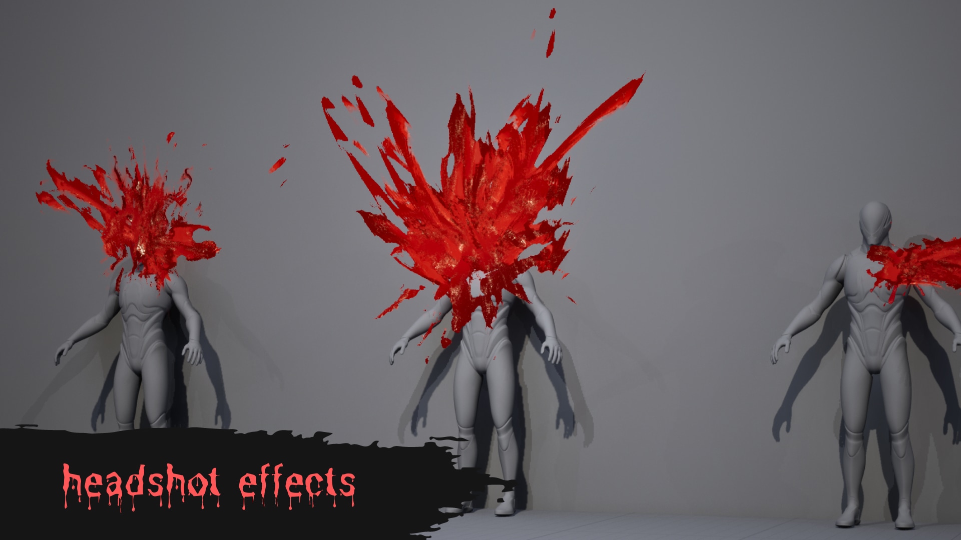 在特效创建的Stylized Blood VFX Niagara Blood Effects Gore Effects Blood