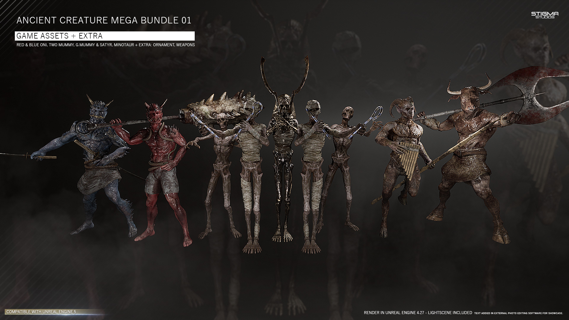 Ancient Creature Mega Bundle 01 - Game Assets + Extra