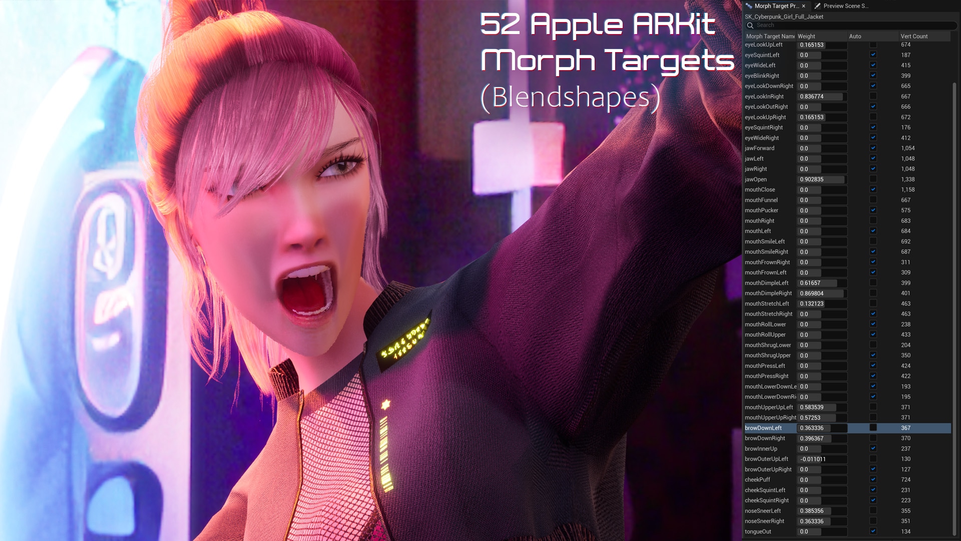 Cyberpunk Fighter Girl in Characters UE Marketplace