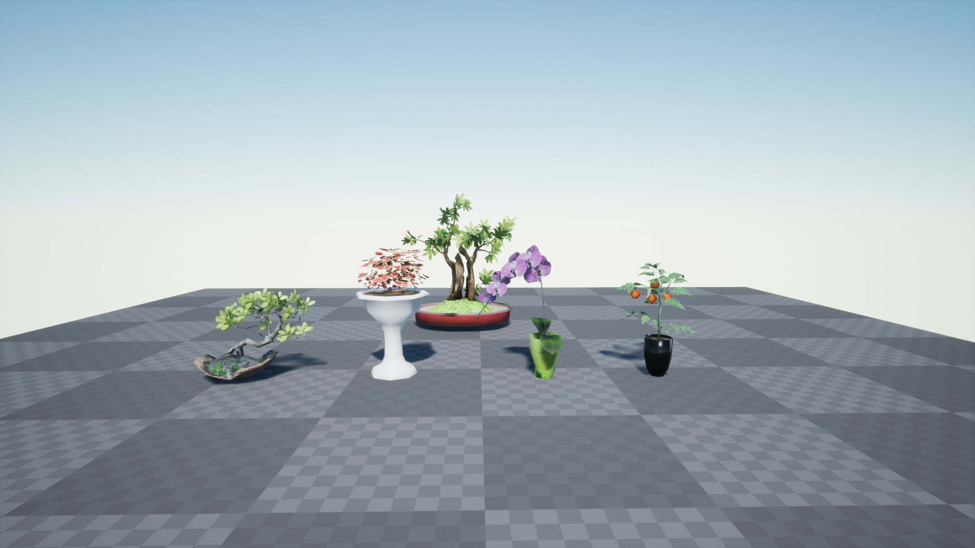 Bonsai Tree and Flowers in Props - UE Marketplace
