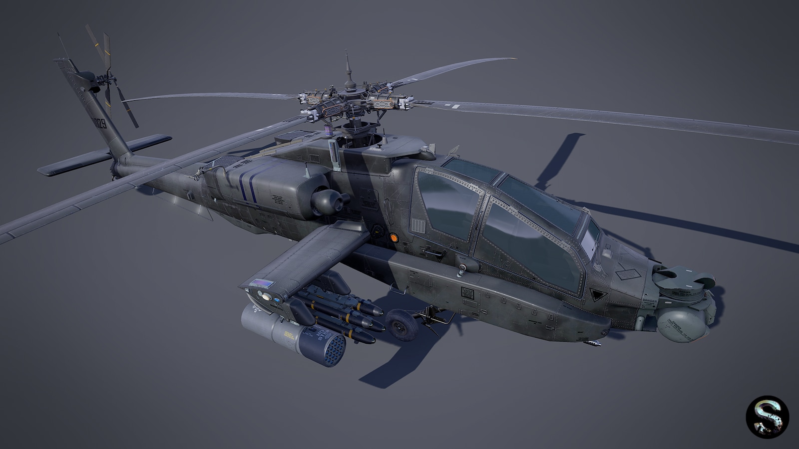 Attack Helicopter in Props UE Marketplace