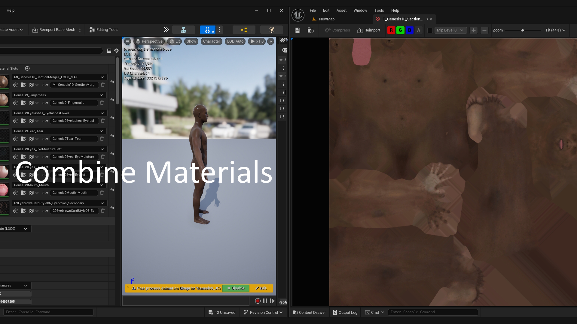 Magic Merge - Skeletal Mesh and Material Merger, Drawcall Reducer
