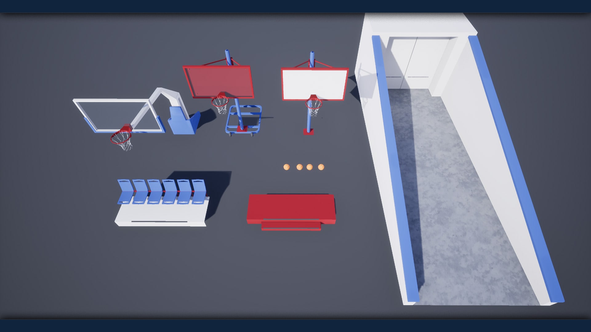 Basketball Assets in Props UE Marketplace