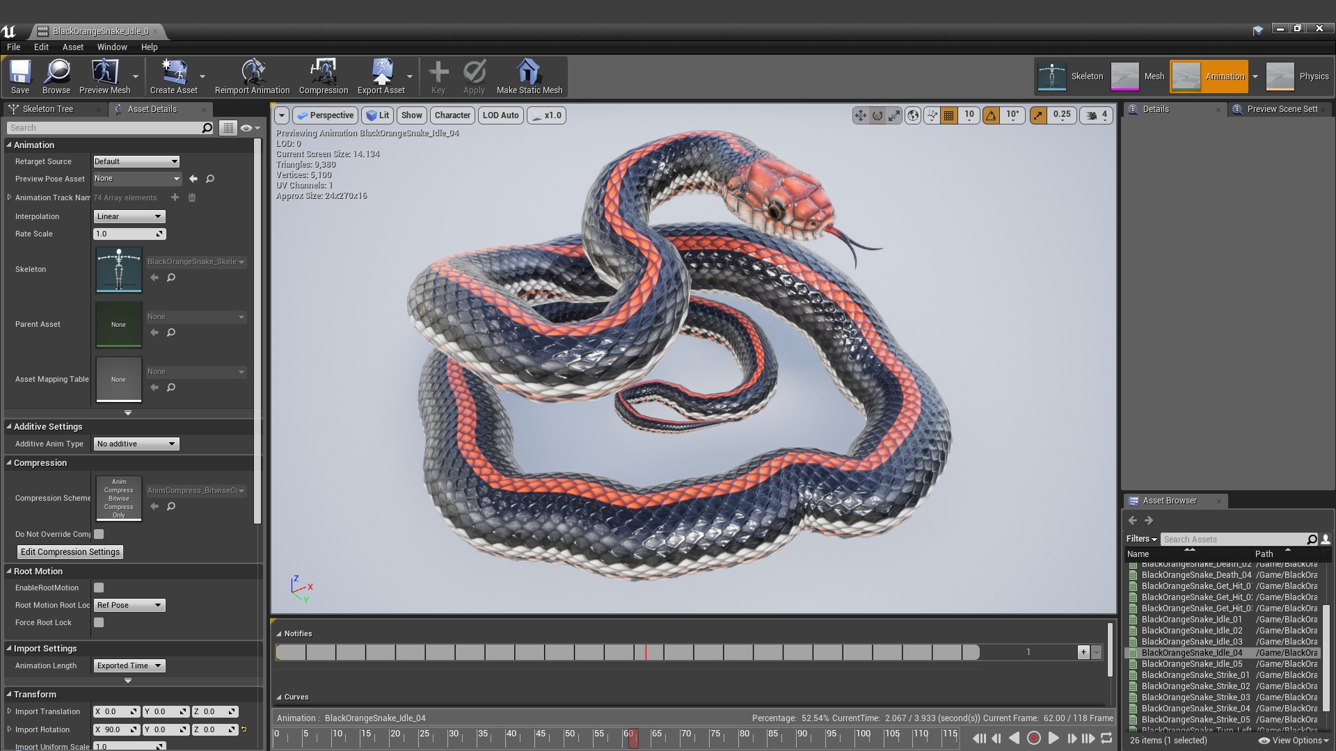 Animated Snakes PBR Ultimate Volume 1 in Characters - UE Marketplace