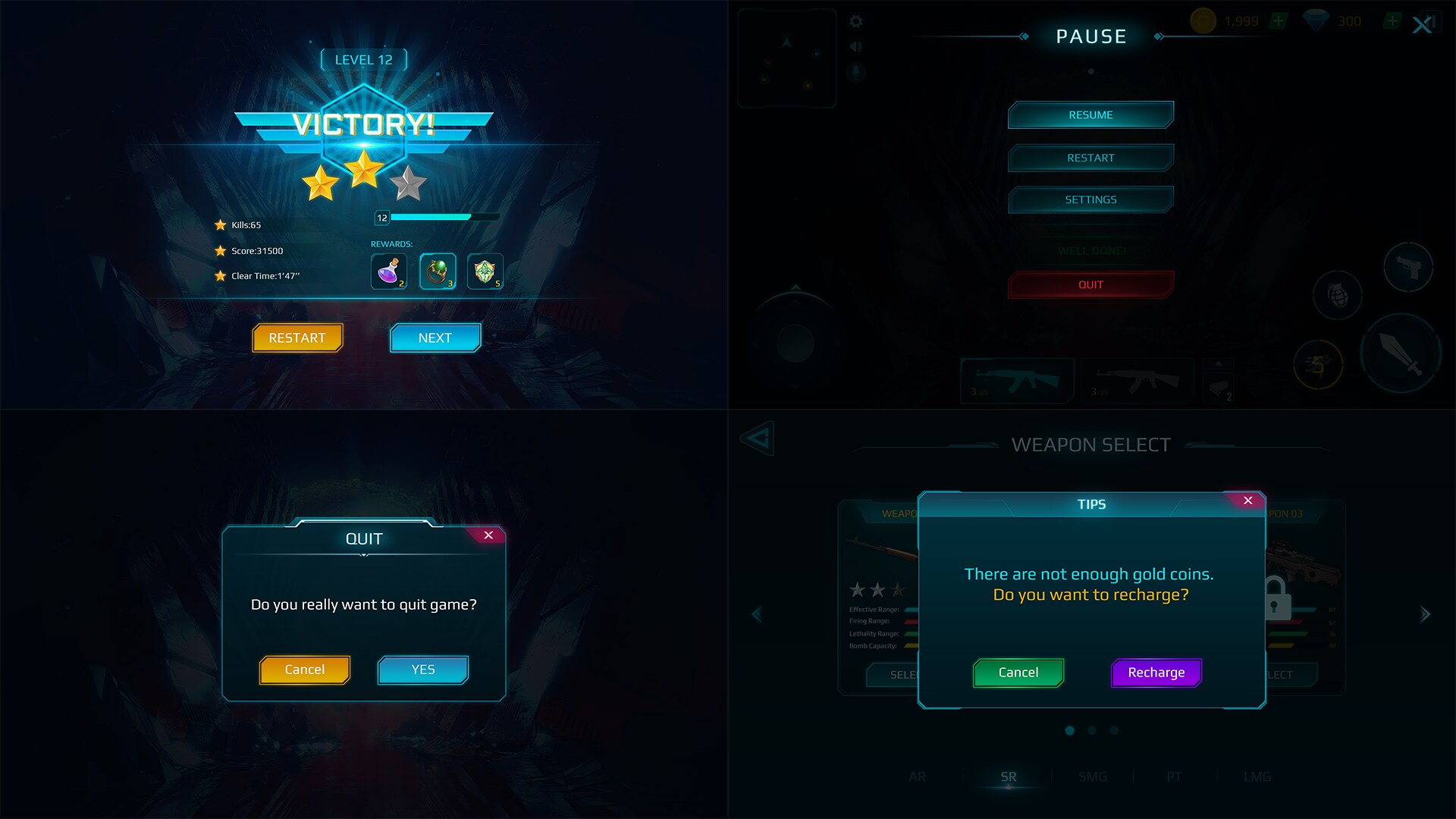 SCI-FI UI Pro_Cyan Theme 2.0 in 2D Assets - UE Marketplace