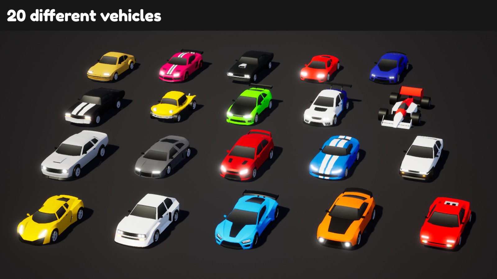 ARCADE: Mega Racing Cars Pack, 카테고리 소품 - UE 마켓플레이스