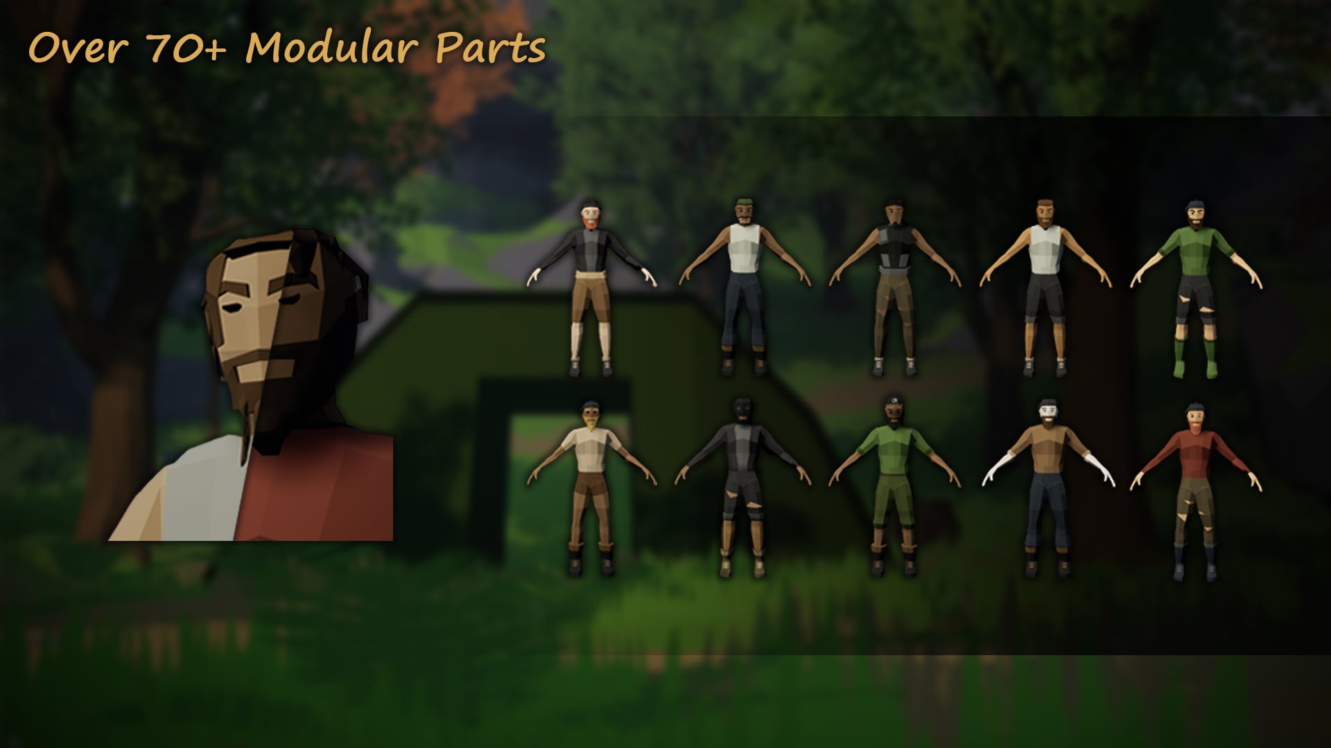 在角色创建的Modular Male Characters Pack - 虚幻引擎商城