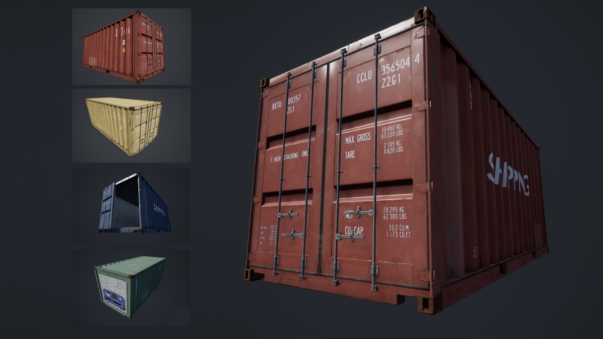 Containers in Props - UE Marketplace