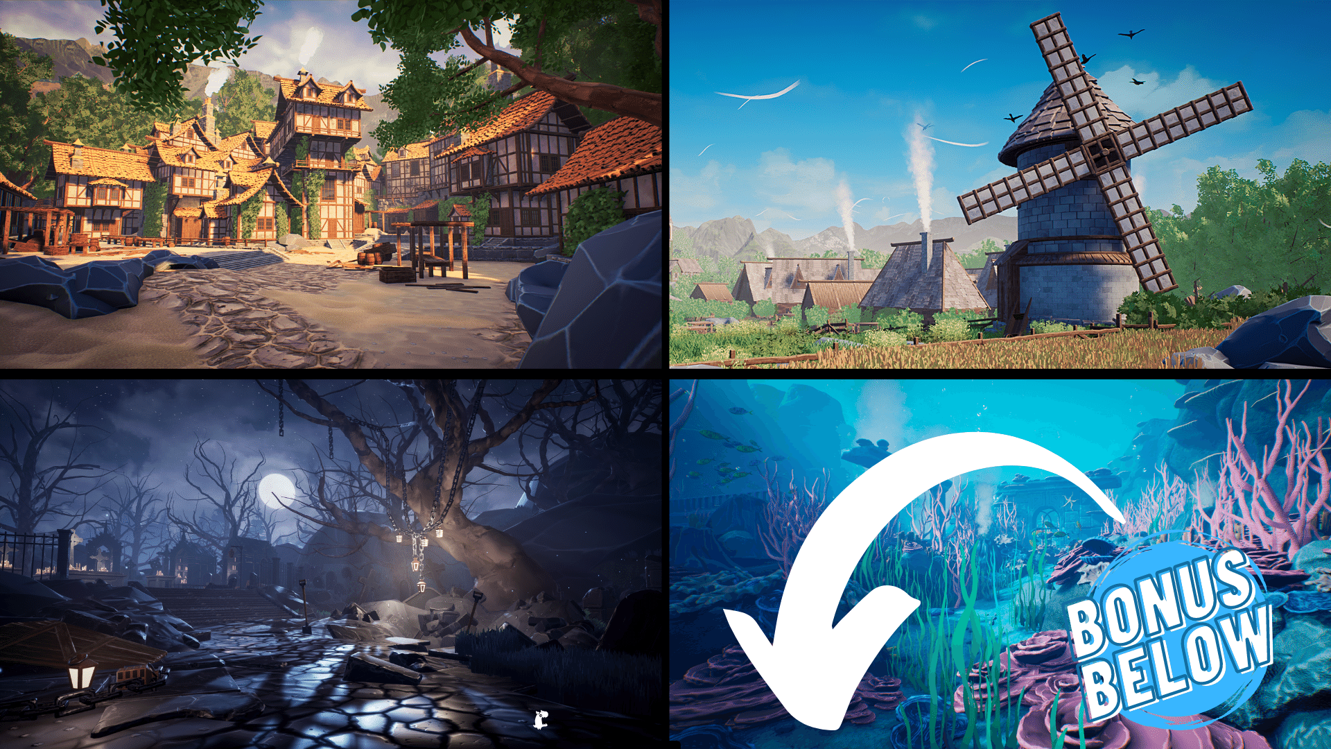 Ultimate Fantasy Bundle - Castle - Dungeon - Village - Docks - Underwater