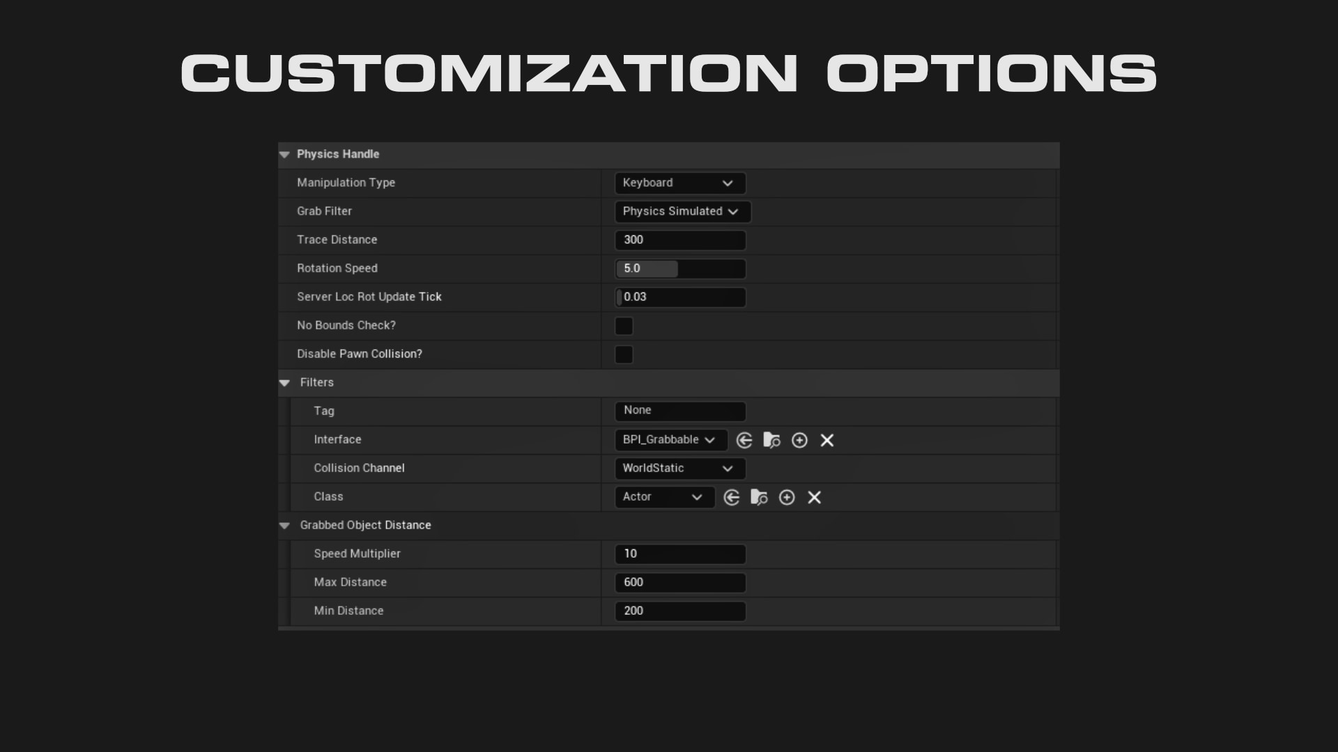 Physics Handle Interact Component