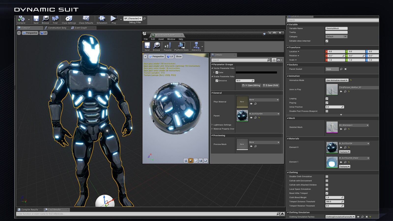 UE4 Mannequin Dynamic Suit Pack (PBR) in Materials UE Marketplace