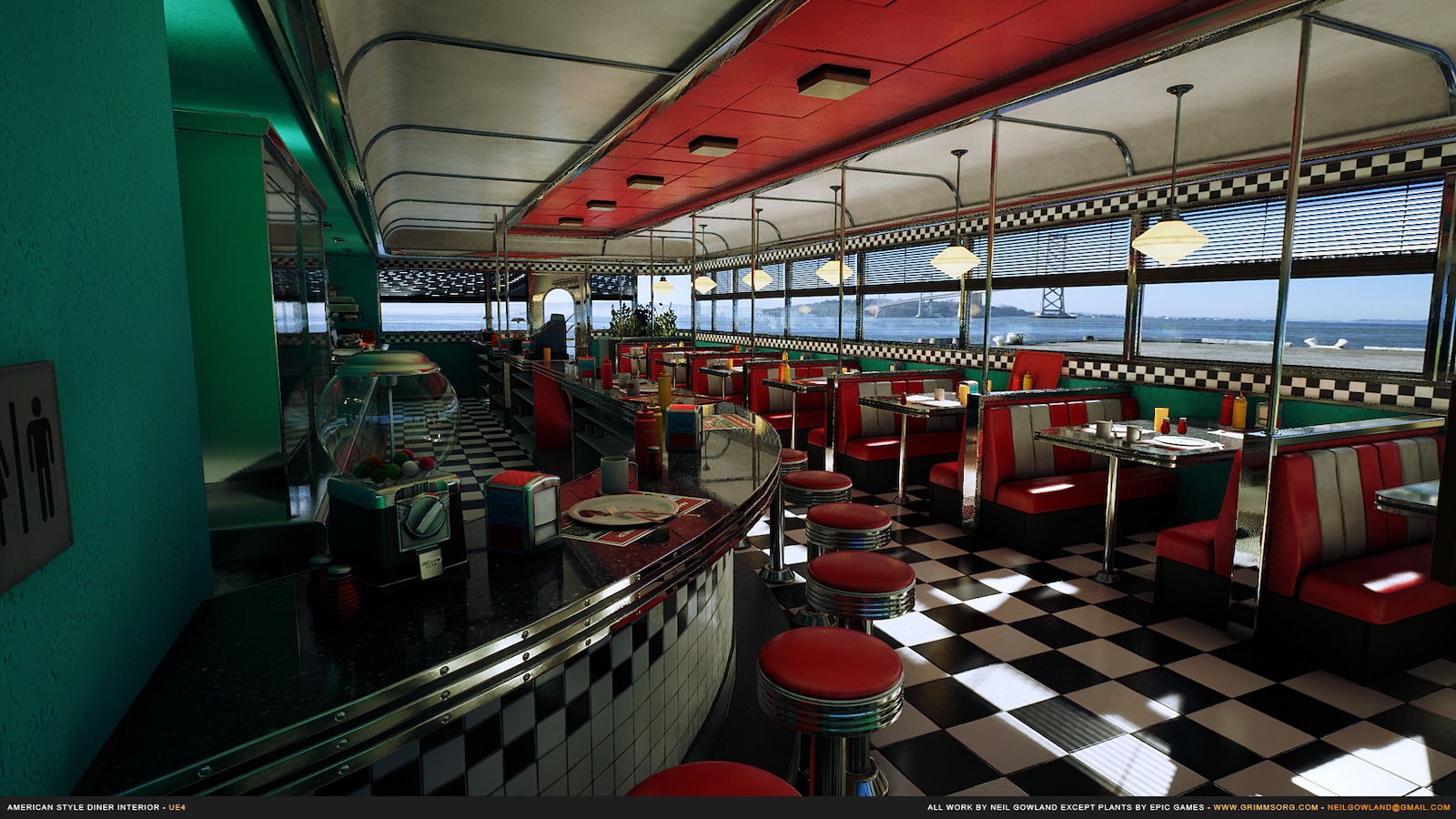 American Style Diner in Environments UE Marketplace