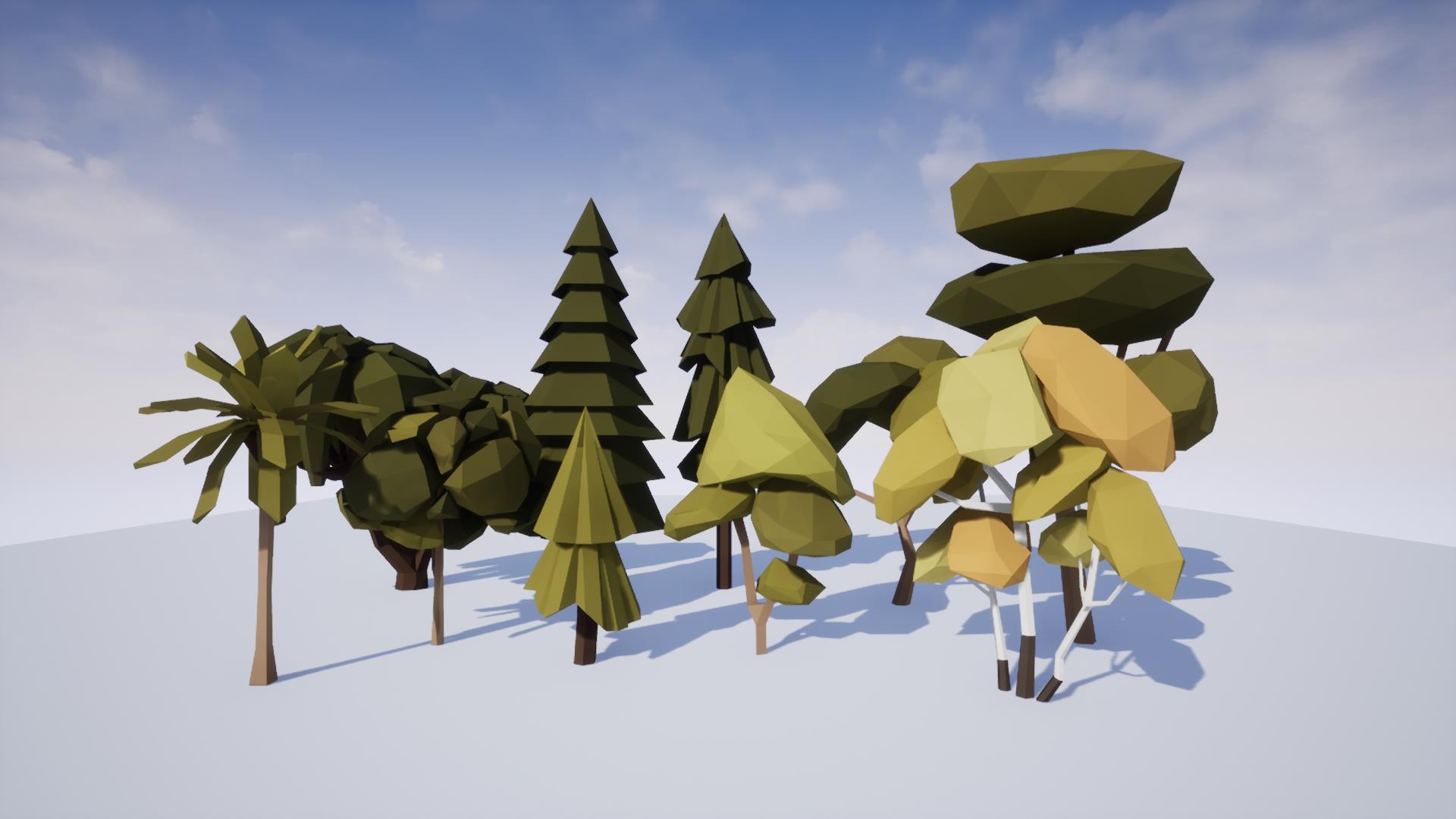 Low Poly Trees & Rocks in Props - UE Marketplace