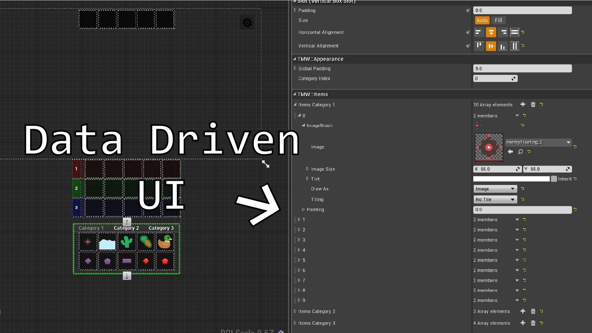 Dynamic UI Widget Template in Blueprints - UE Marketplace