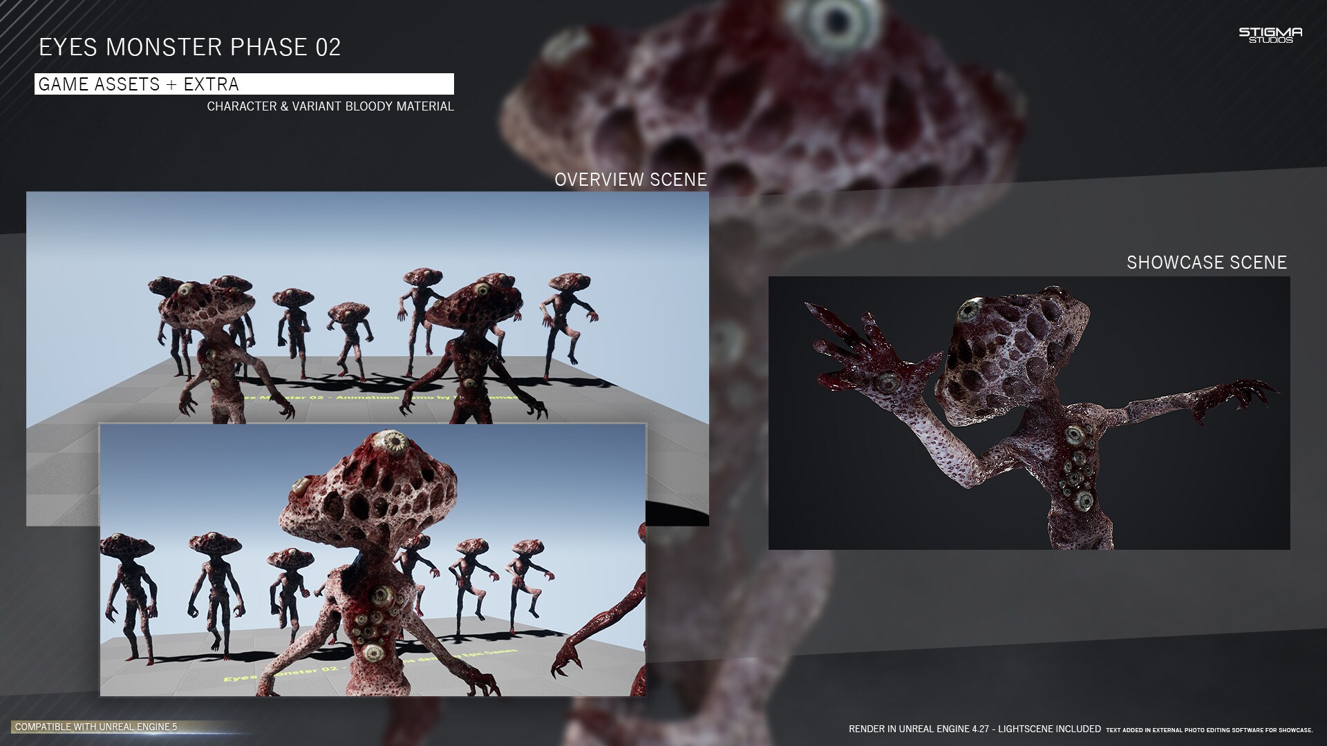 Visual Monster Eyes Monster Phase 02, Type A - Game Assets + Extra:キャラクター - UE マーケットプレイス