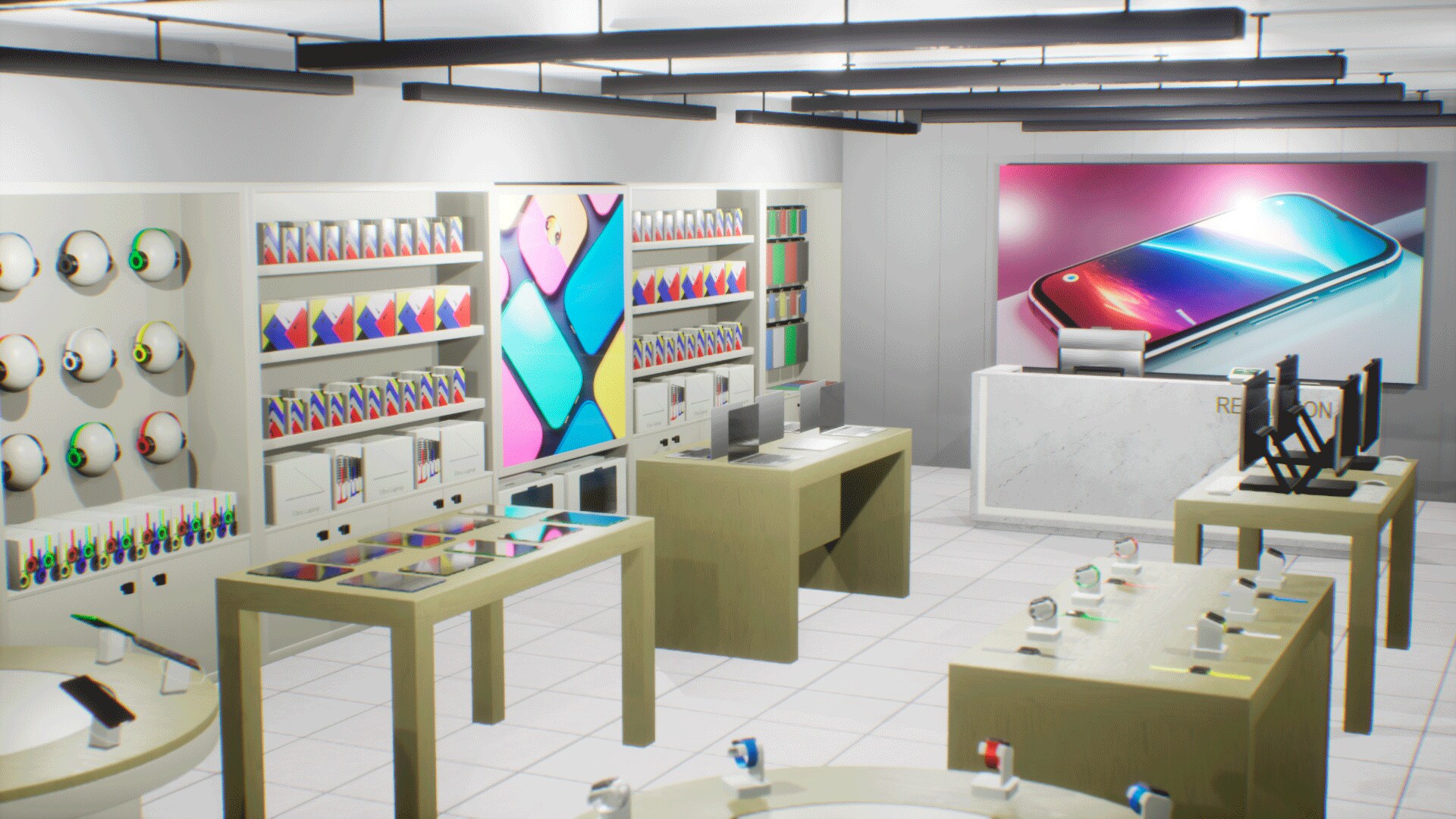 Electronic store pavilion in Environments UE Marketplace