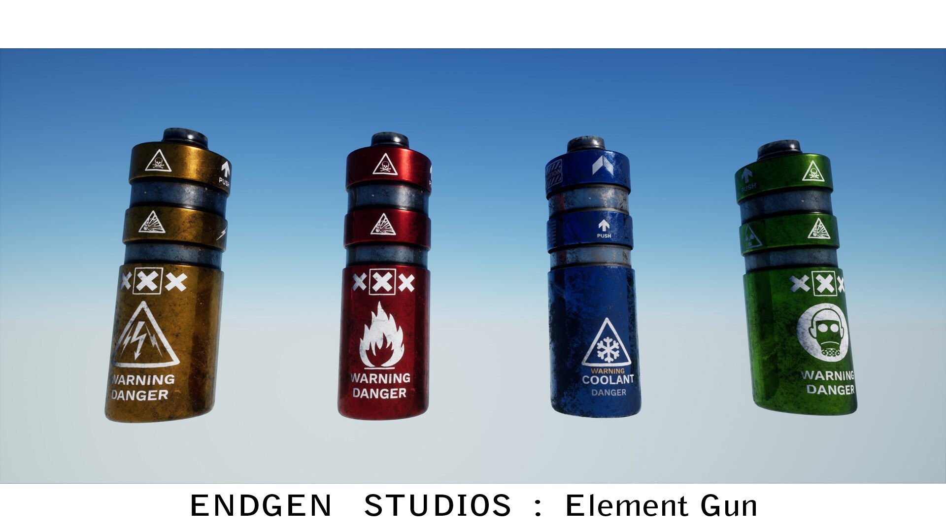 Element Gun Flame Thrower Poison Gas Freeze Thunder Bolt GUN in