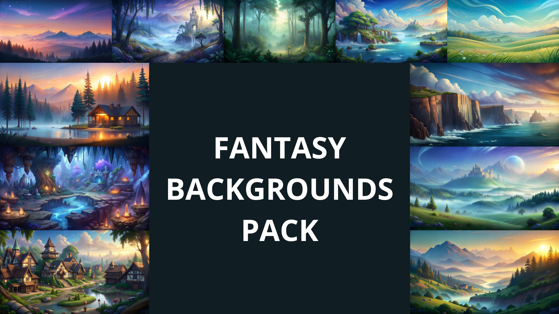 Object Backgrounds Pack Fantasy Backgrounds Pack - 163 High-Resolution 2D Backgrounds for RPG ...