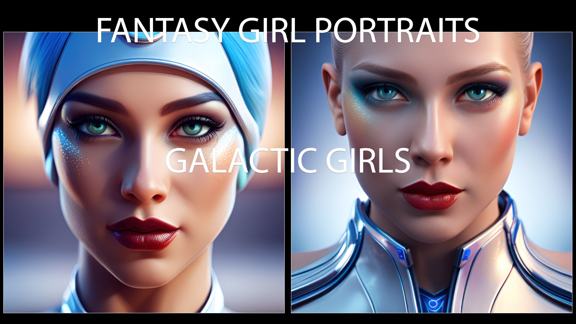 Fantasy Girls Portraits in 2D Assets - UE Marketplace