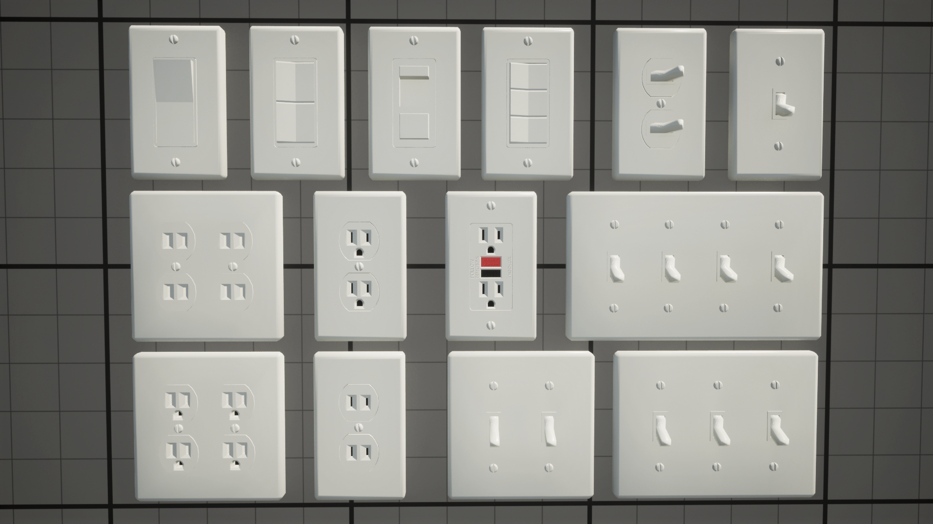 NA Electrical Outlet and Switch Pack