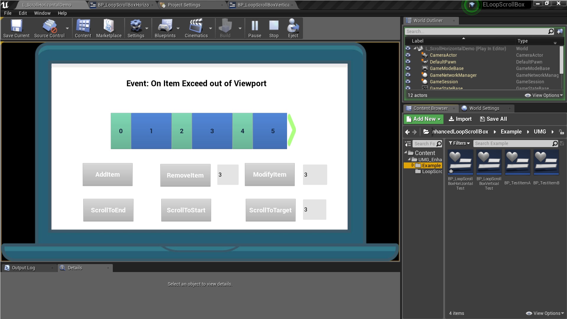UMG Enhanced Loop Scroll Box in Blueprints UE Marketplace