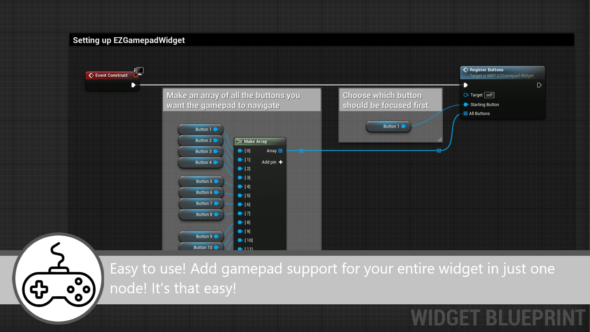 EZGamepadWidgets Simple Widget Gamepad Support in Blueprints UE