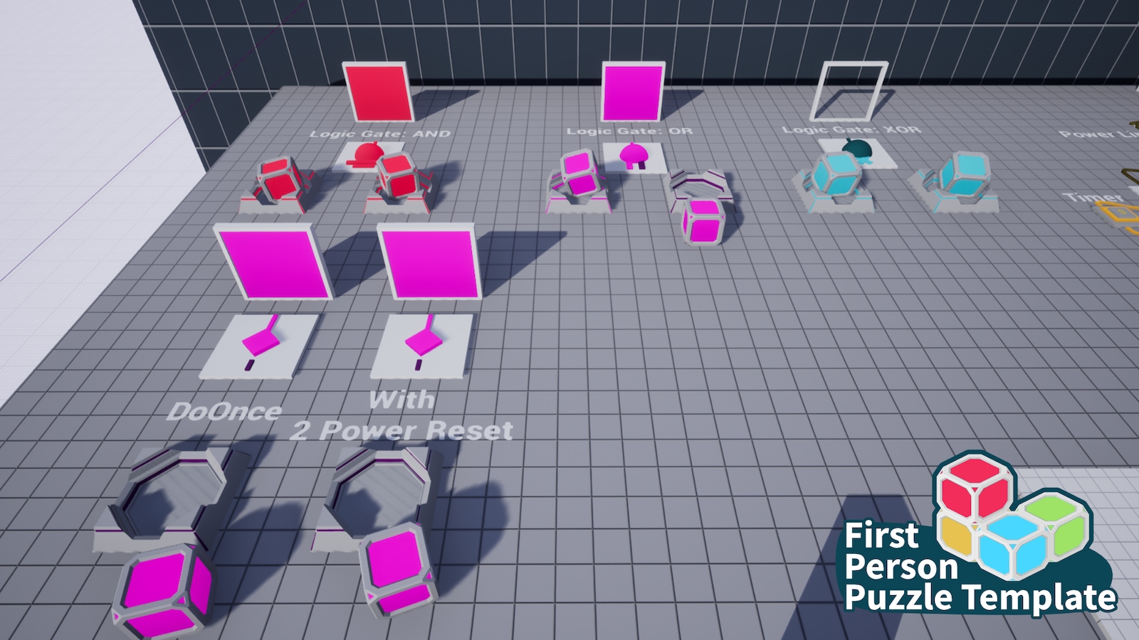 First Person Puzzle Template in Blueprints UE Marketplace