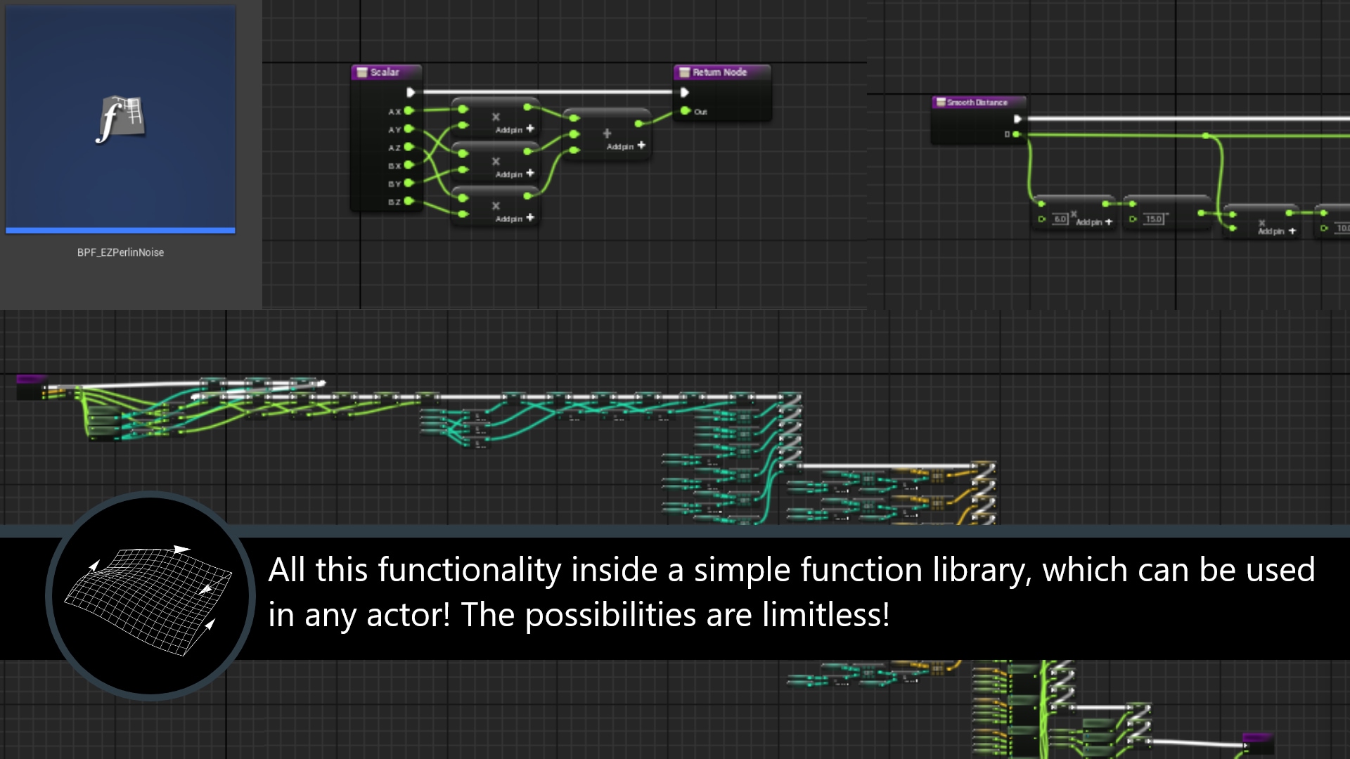 在蓝图创建的EZPerlinNoise - Simple 3D Perlin Noise Solution - 虚幻引擎商城