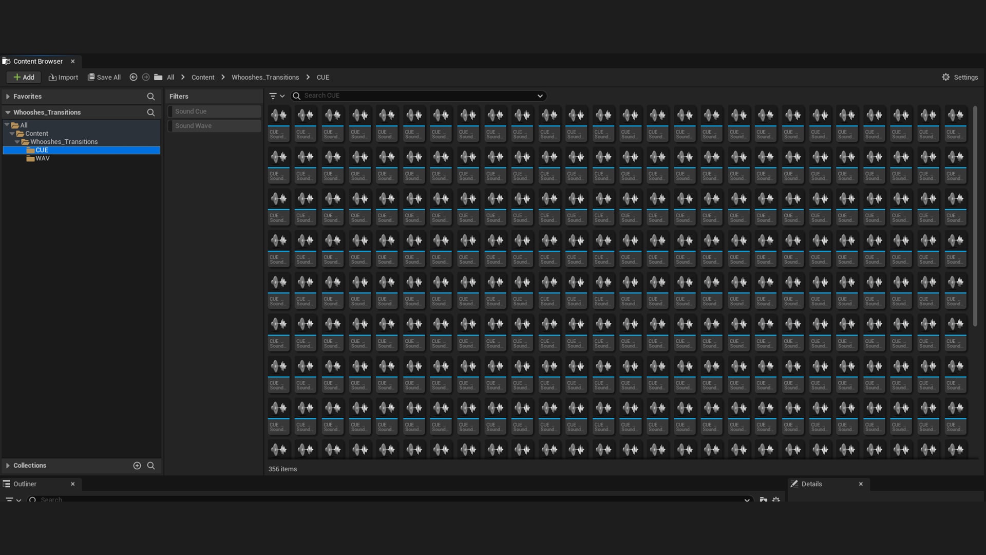 Whooshes Transitions Mega Pack in Sound Effects UE Marketplace