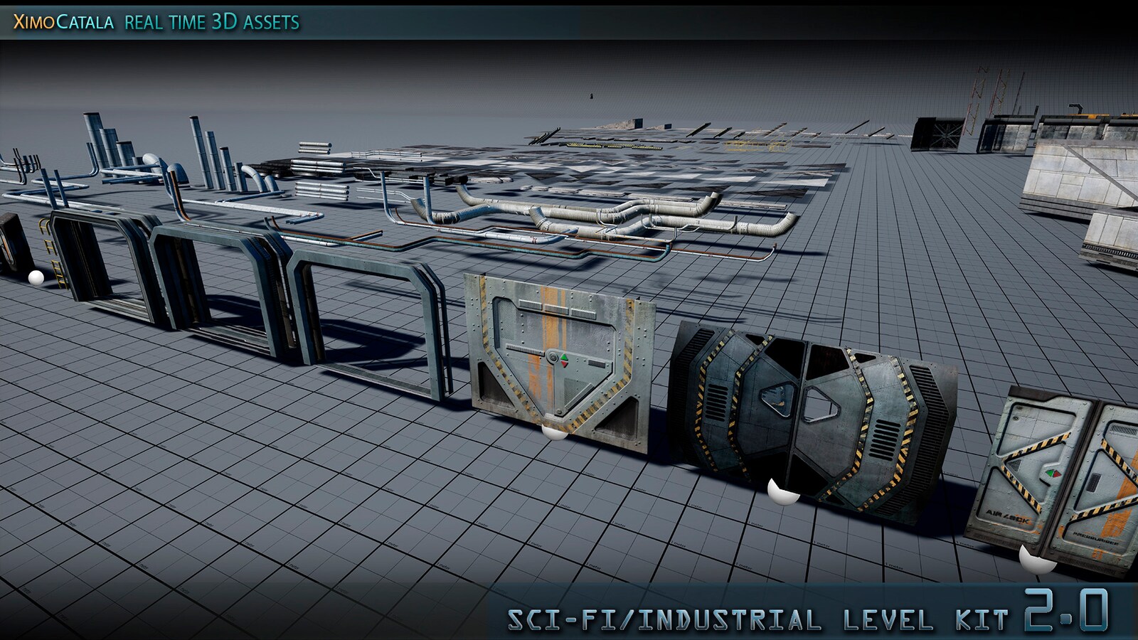 SciFi/Industrial Level Kit 2.0 in Environments UE Marketplace