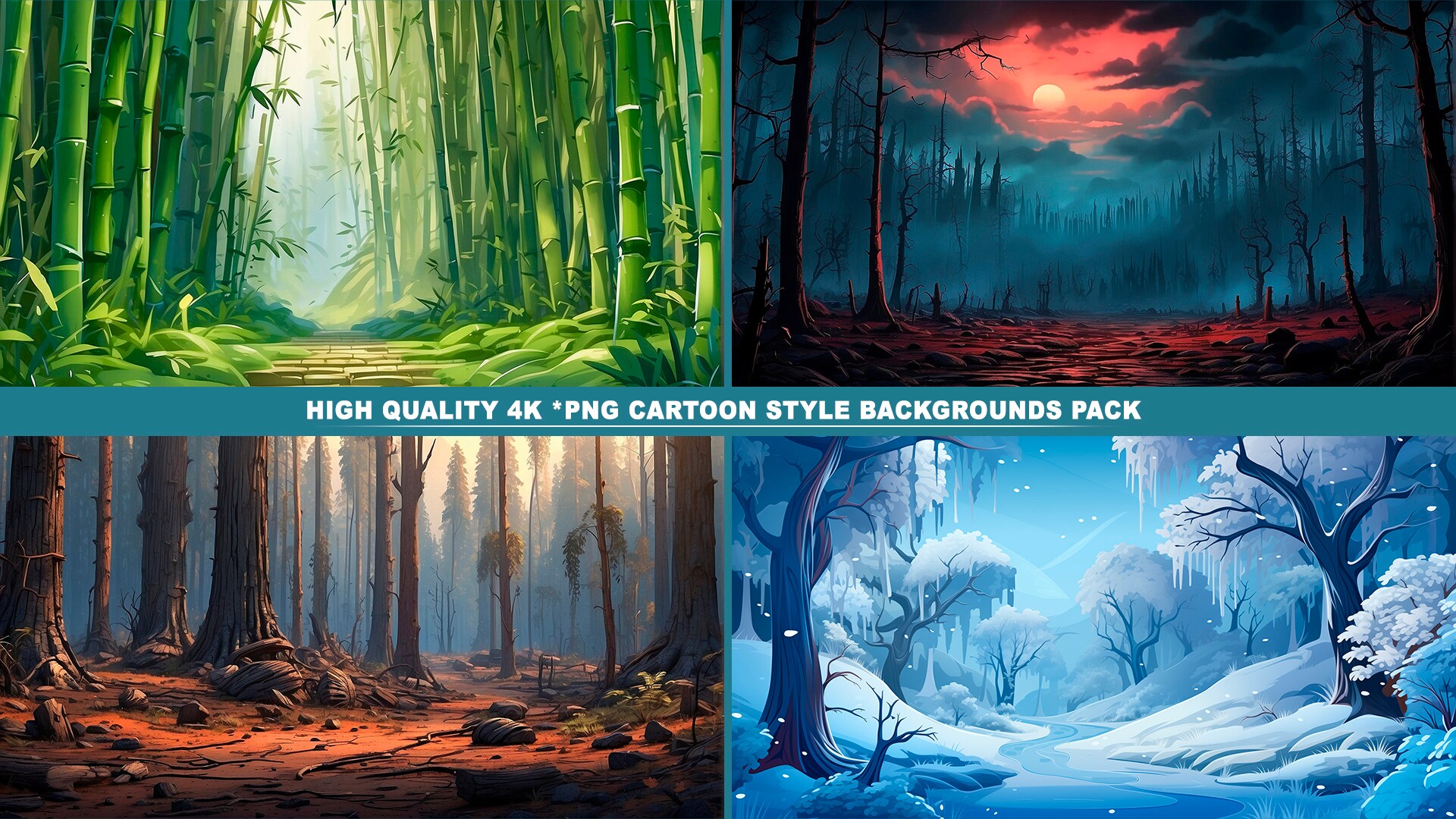 100+ FOREST BACKGROUNDS 4K in 2D Assets - UE Marketplace