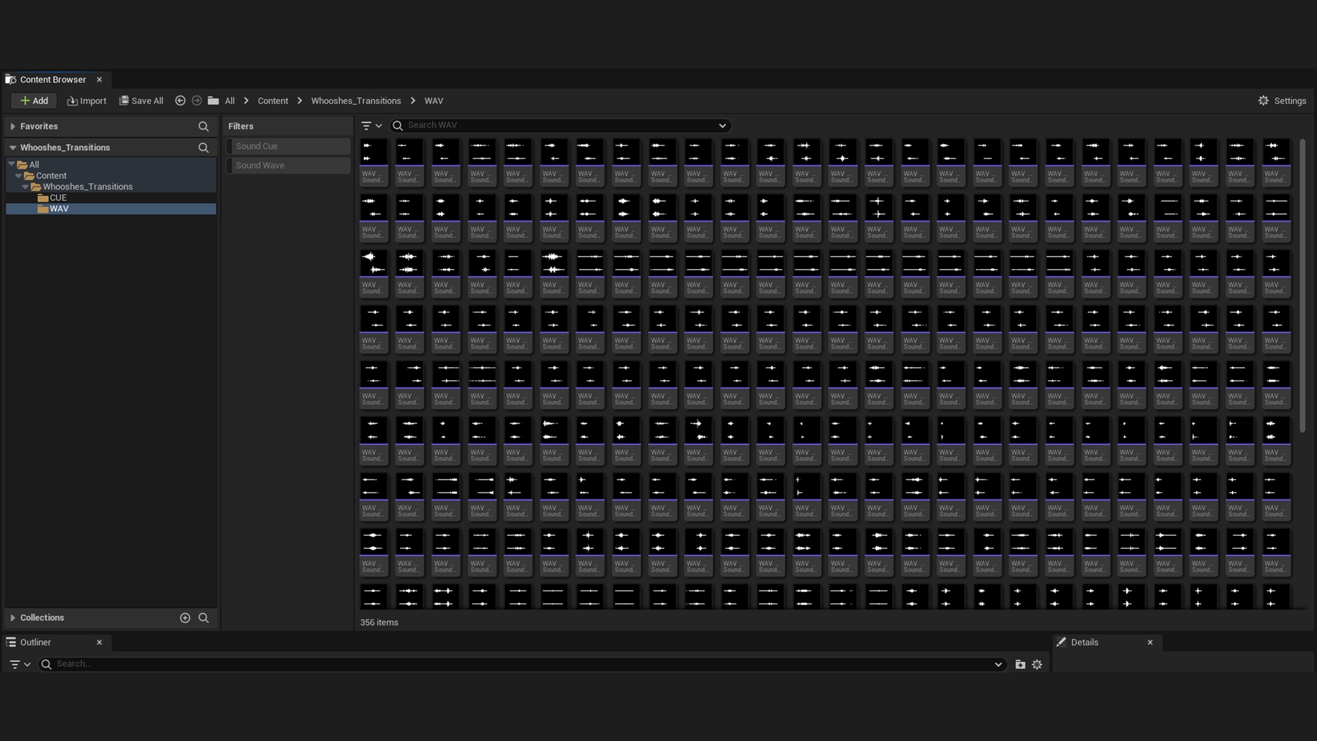 Whooshes Transitions Mega Pack in Sound Effects UE Marketplace