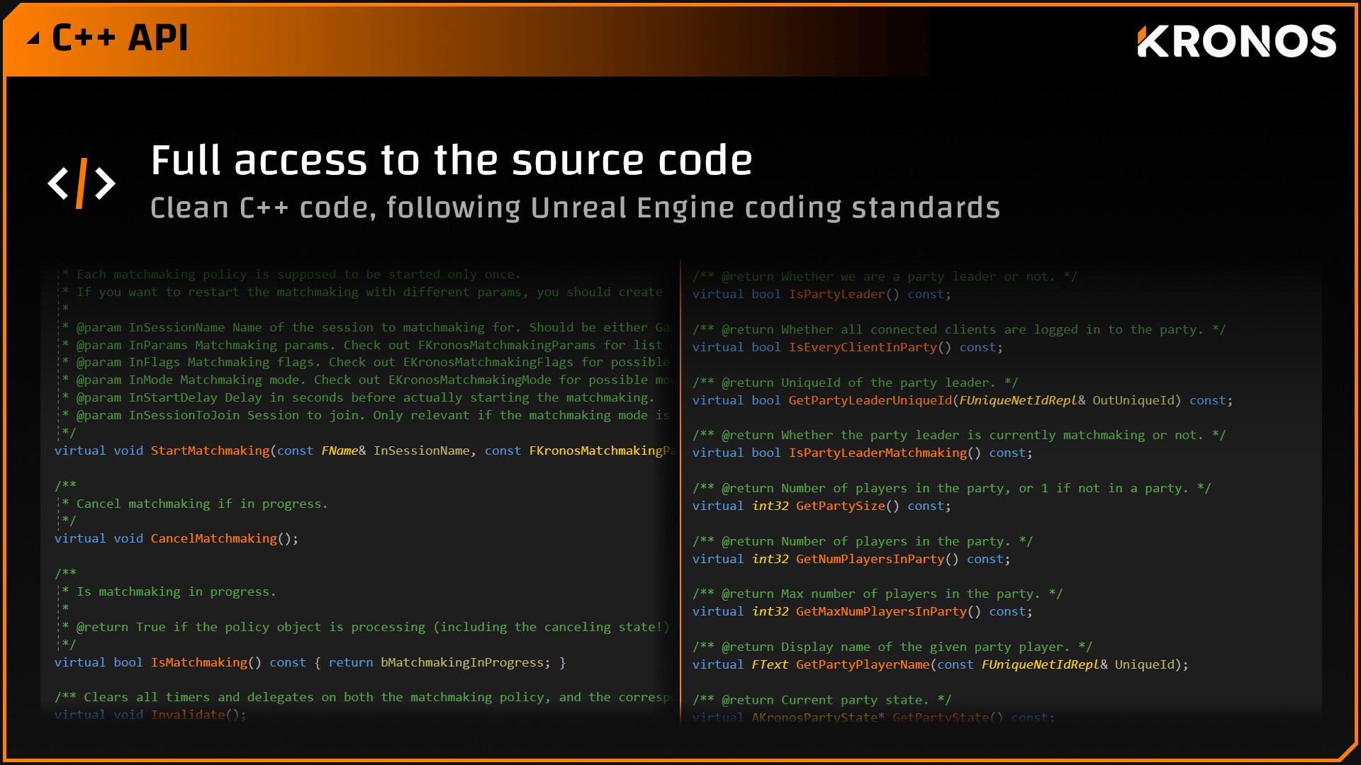 Kronos Matchmaking in Code Plugins UE Marketplace