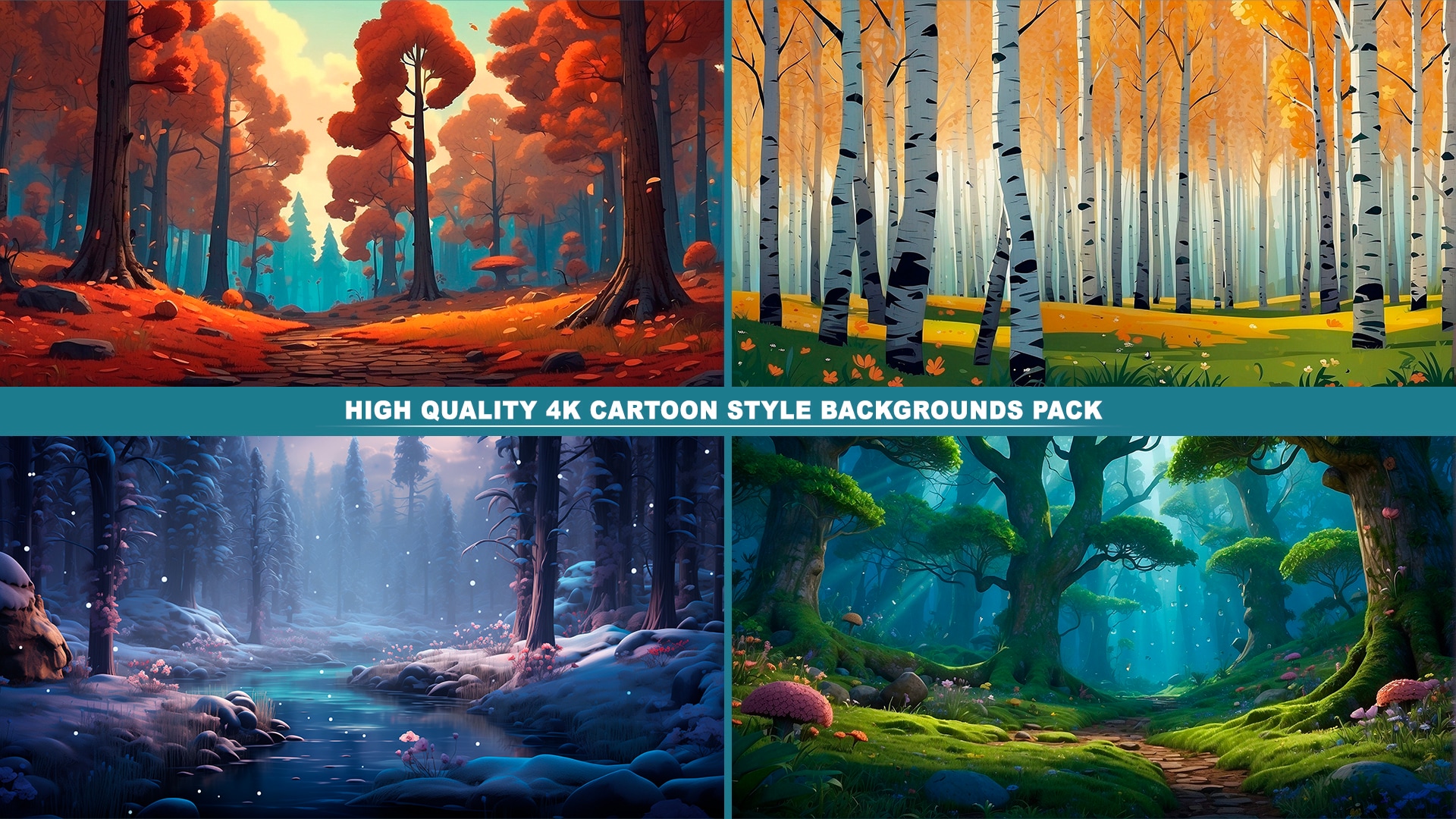 100+ FOREST BACKGROUNDS 4K in 2D Assets - UE Marketplace