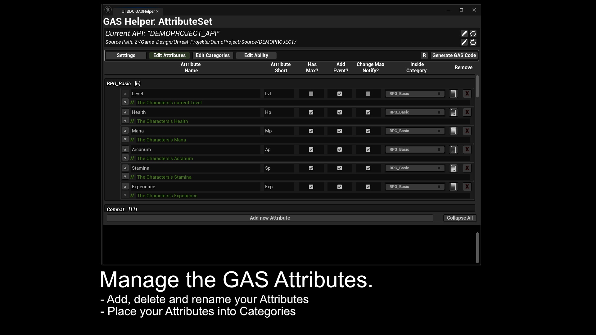 GAS Helper in Code Plugins UE Marketplace