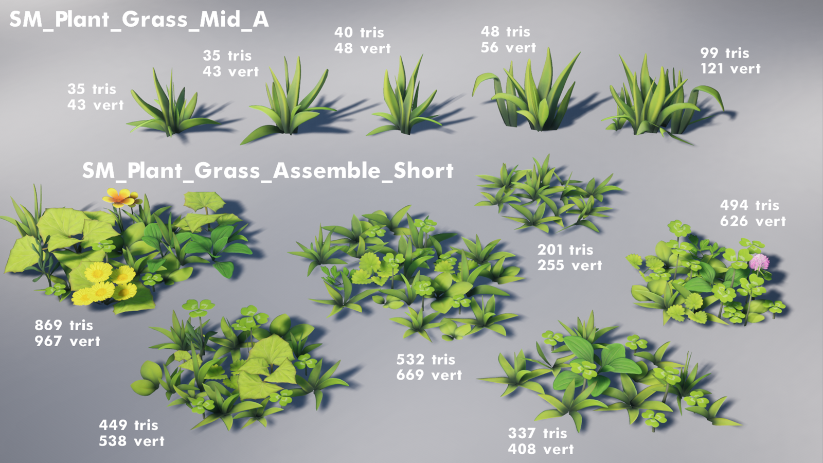 Stylized Grass Pack in Props UE Marketplace