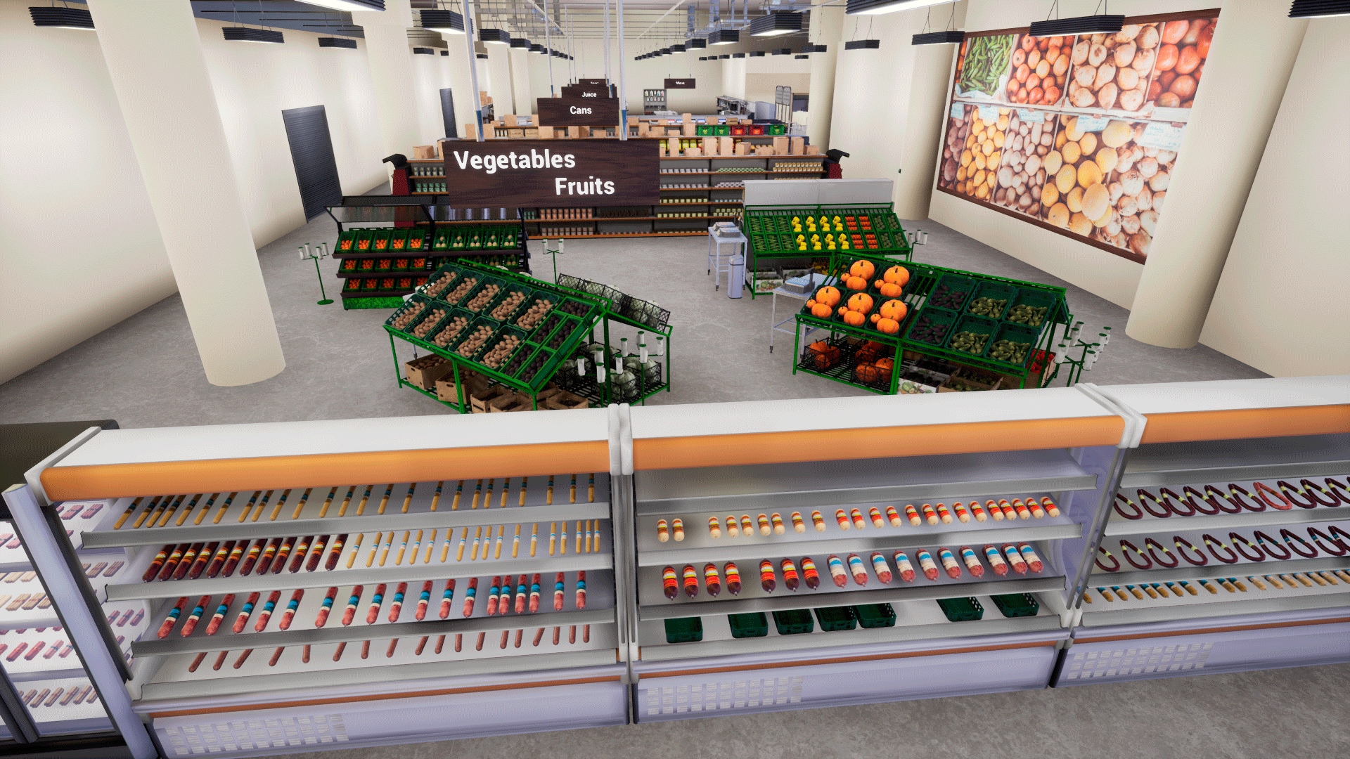 Grocery store – parking and supermarket