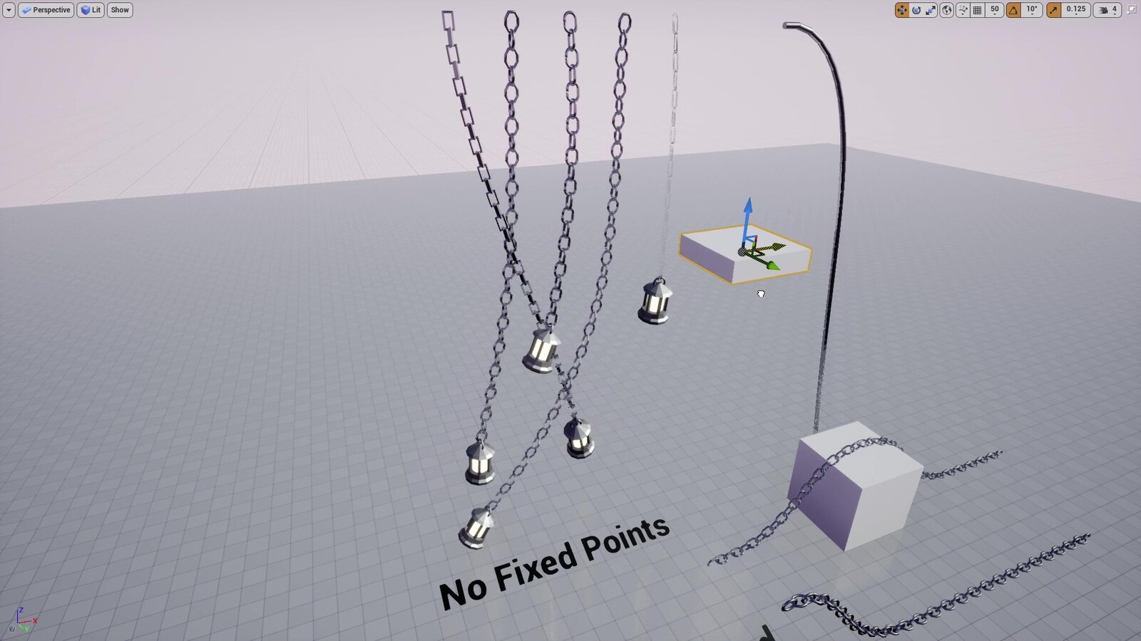 Dynamic Physics Chains and Ropes in Blueprints UE Marketplace